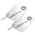 Stainless Steel Makeup Mixing Palette with Spatula Tool (2 Pc)