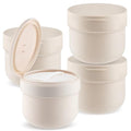 300ml Plastic Cosmetic Jars with Lids & Scoops - 4 Pack
