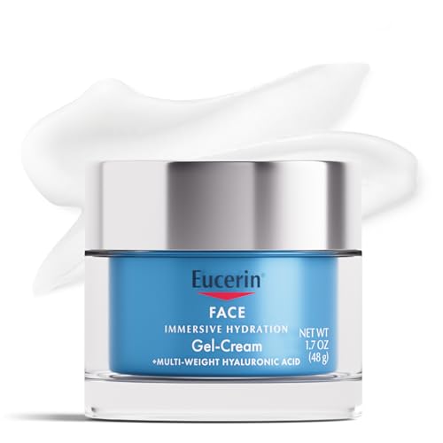 Eucerin Face Immersive Hydration Gel Cream with Hyaluronic Acid, Ultra-Lightweight Face Moisturizer Smooths Fine Lines and Wrinkles, 1.7 Oz Jar