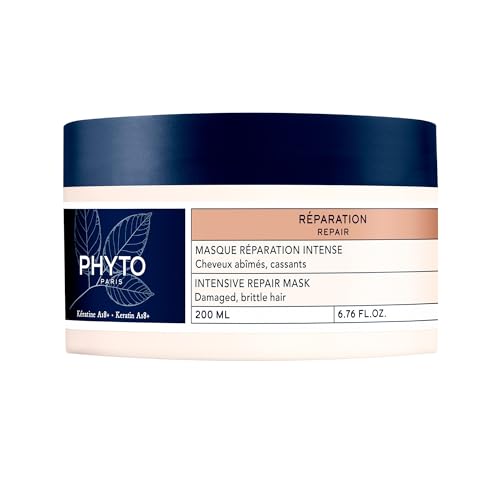 PHYTO PARIS REPAIR Intensive Restructuring Mask, Vegan, Silicone Free, Restores and Strengthens Damaged Hair and Brittle Hair Fibers, 6.76 fl.oz.