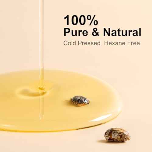 Castor Oil EWG Verified 4oz Glass Bottle - 100% Pure, Cold Pressed, Hexane Free, Virgin Caster Oils for Face, Eyelash, Eyebrow, Hair - with Lash Starter Kit & Empty Roller Ball Bottle