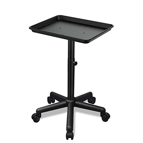 Adjustable Salon Rolling Tray with Wheels - 22-39 Inches