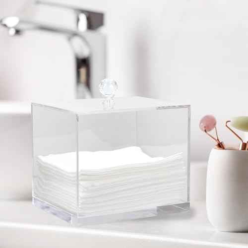 ForPro Premium Pure & Simple XL Facial Towel Acrylic Holder, Holds 50 Pure & Simple XL Facial Towels, Disposable Makeup Remover Dry Wipe Holder