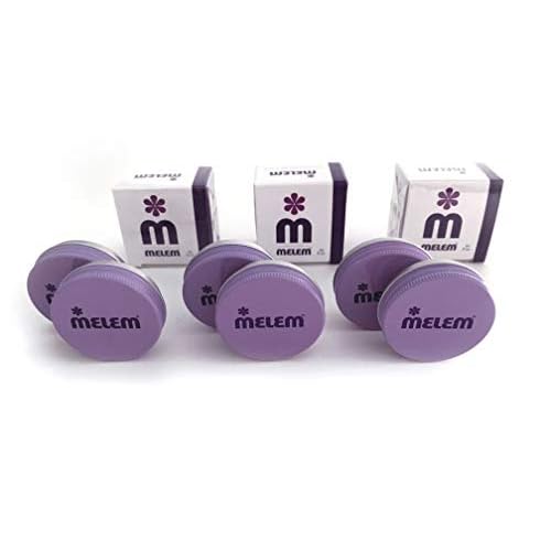 Melem Skin and Lip Balm with Lanolin, Moisturizes Dry, Chapped and Cracked Skin and Lips, 6 Mini Tins (each .34 oz.)