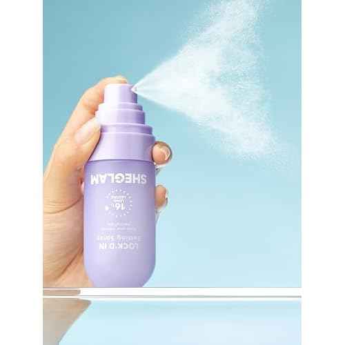 SHEGLAM Lock'd In Setting Spray Mattifying Effect Quick-Drying Long Lasting Makeup Locking Spray Oil-Control Non-Greasy Makeup Setting-Purple