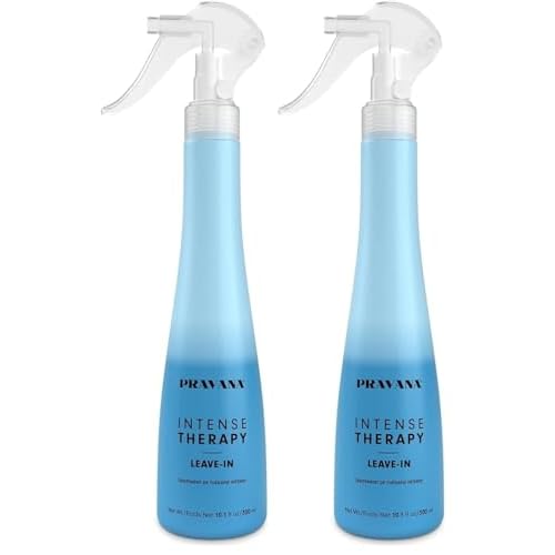 PRAVANA Intense Therapy Leave-In Conditioner Spray Treatment & Detangler | Instantly Detangles & Hydrates | Equalizes Hair Porosity | For All Hair Types | Strengthens & Softens | 10 Fl Oz (Pack of 2)