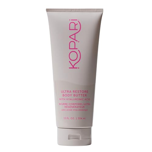 Kopari Jumbo Ultra Restore Body Butter - Hydrating Whipped Lotion with Hyaluronic Acid & Mango Seed, 12 oz