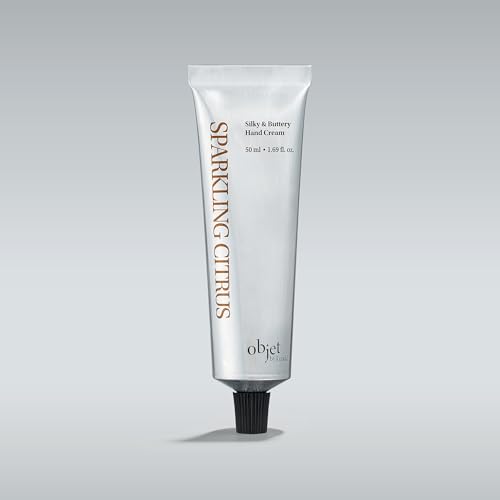 KUNDAL Objet Triple Butter Complex Hand Cream, Firming Care with Niacinamide and Adenosine, Sweet Almond Oil for Dry, Cracked Hands, Colorant-Free, Sparkling Citrus, 50ml