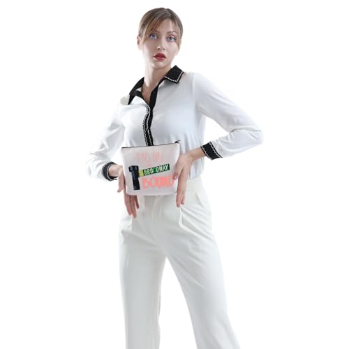 POFULL Musical Theatre Performer Gift Musical Gift This Girl is Bound Zipper Pouch Bag (This Girl is Broad Bound bag)