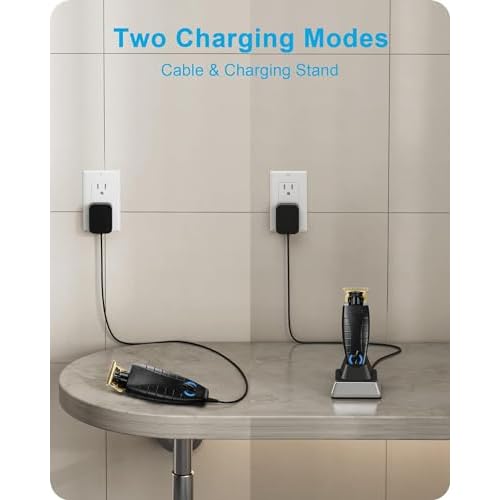 Trmmer Charging Stand Compatible with Andis 74067 74000 74055 74100 74150 GTX-EVO T-Outliner Lithium-ion Beard & Hair Trimmer.