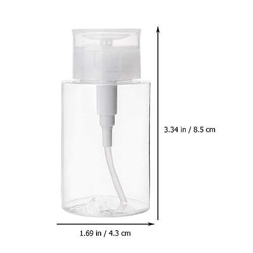 minkissy 2 Pack 3.4Oz Leakproof Petg Press Pump Dispenser Bottles Refillable Travel Containers for Micellar Water Makeup Remover Nail Polish Remover