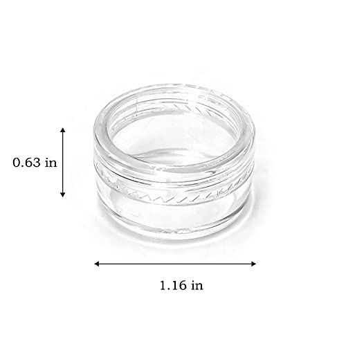 55Pcs 5g Clear Acrylic Sample Containers with Lids & Labels