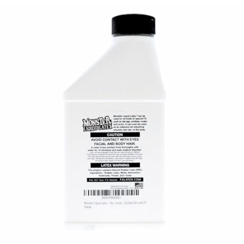 Monster Liquid Latex - Dries CLEAR - Creates Zombie Skin and FX