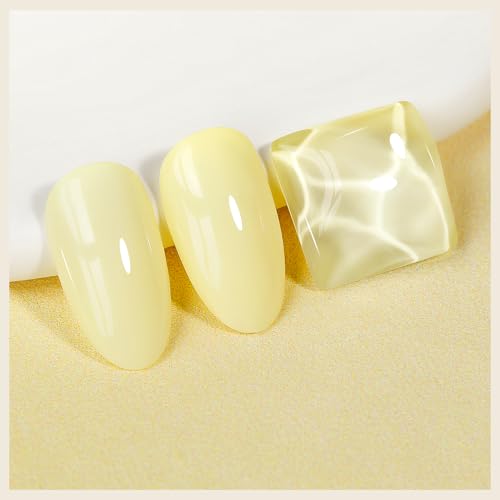 Bevimee Yellow Quick Dry Pastel Nail Polish - Sheer Color, Long-Lasting