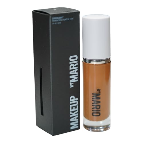 MAKEUP BY MARIO SurrealSkin Liquid Foundation, Liquid Formula, Vegan, Long-wearing coverage, Hydrating, Natural Finish, Size 30 mL (19C - medium dark with cool undertone)