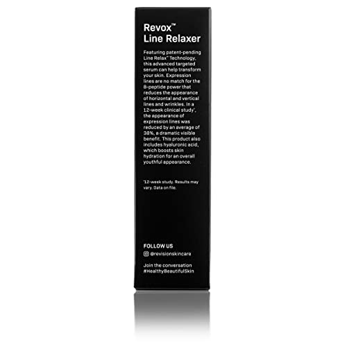 Revision Skincare Revox™ Line Relaxer, an advanced, targeted serum to improve the appearance of under-eye lines and wrinkles with hyaluronic acid, 1.7 fl oz