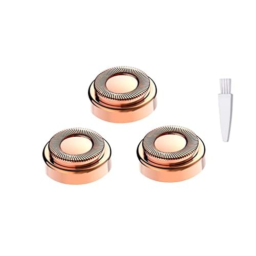 Facial Hair Remover Replacement Heads, for Flawless Finishing Rose Gold-Plated Blade Head, Cover Perfect and Smooth Finishing, 6 Pcs Rose Gold, Generation 1 Single Halo (Rose Gold-3Pcs)