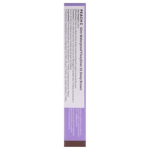 Slim Waterproof Eyeliner Pen - Deep Brown 02 by Peach C