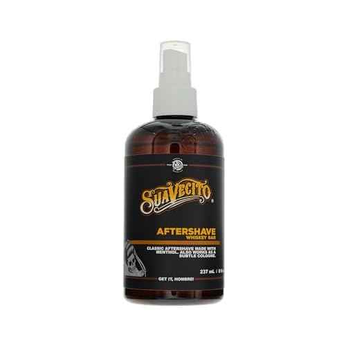 Suavecito Whiskey Bar Scent Aftershave 8 oz. Pump Spray Bottle - Soothes and hydrates Skin, Prevents Irritation, Helps You Feel Refreshed & Revitalized - Subtle Masculine Fragrance Throughout The Day