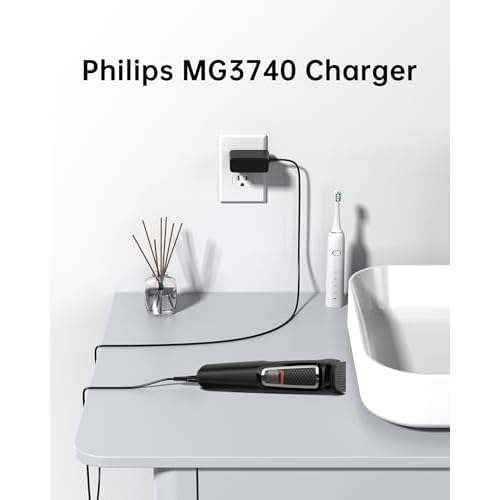 VHBW Charger Cord for Philips Norelco MG3740 & QP2520 Only, 4.3V 70mA Power Adapter, 6FT Replacement Charging Cable