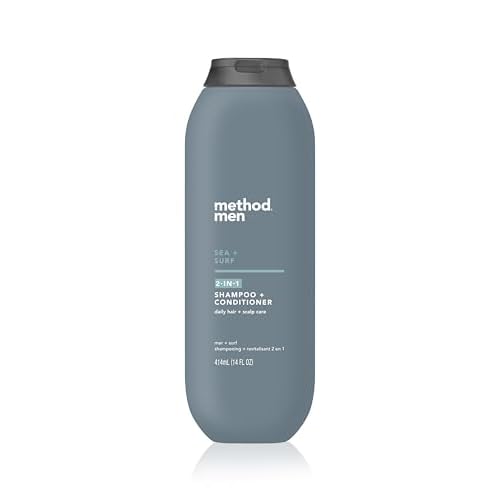 Method Men 2-in-1 Shampoo and Conditioner 14 fl oz, Body Wash 18 fl oz Bundle