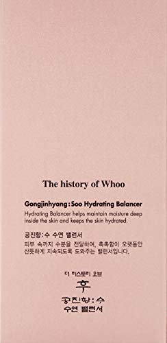 The History of Whoo Gongjinhyang Soo Vital Hydrating Balancer | Excellent Hydrating Effect with Refreshing Sensation | Reconstruct Skin Moisturizing Barrier, Instant Cooling Effect, 150ml