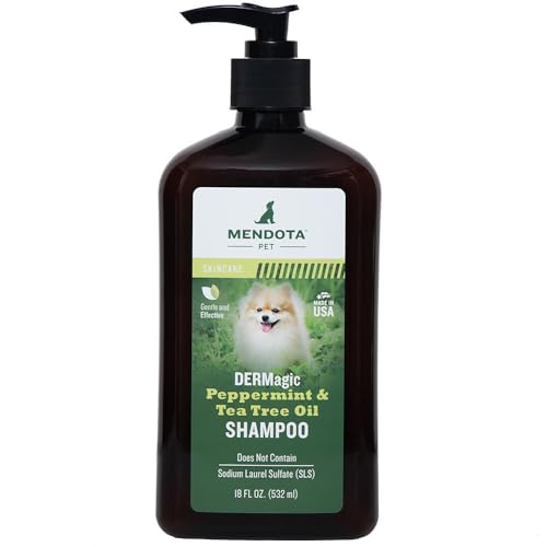 Dog Shampoo Sulfate-Free Peppermint & Tea Tree Oil 18oz for Skin & Coat