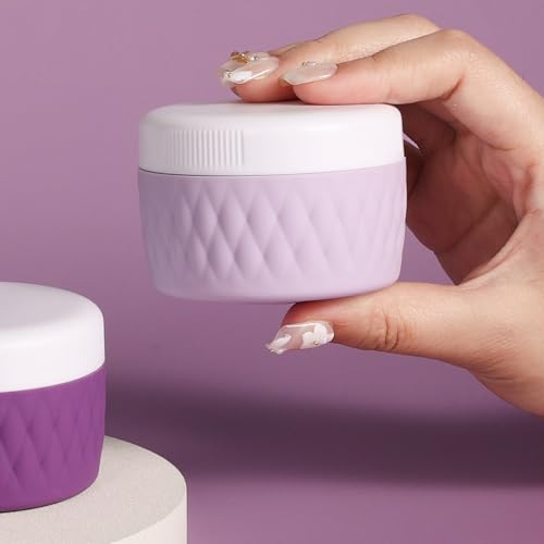 TSA Approved Travel Cream Jars 2oz - Leak-Proof Silicone, 4 Pack