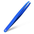 Professional Slant Tip Tweezers for Eyebrows ? Premium Stainless Steel, Ultra-Precise Hand-Aligned Tips, Facial Hair & Ingrown Hair Removal (Cosmic Blue)