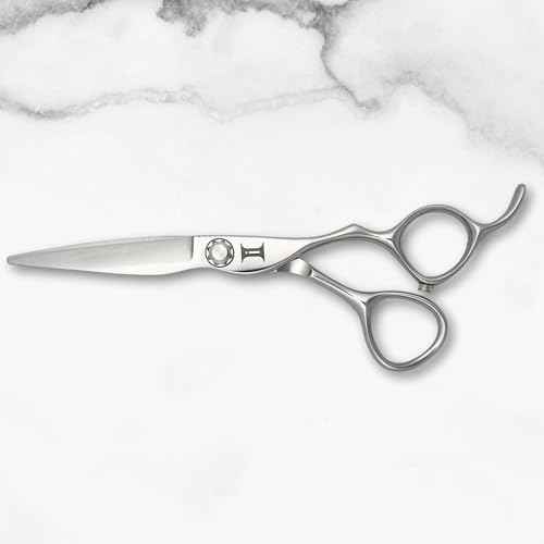 Ascent 6-Inch Hair Cutting Scissors - Silver, Compact, Right Hand, Convex Edge, 440C Stainless Steel