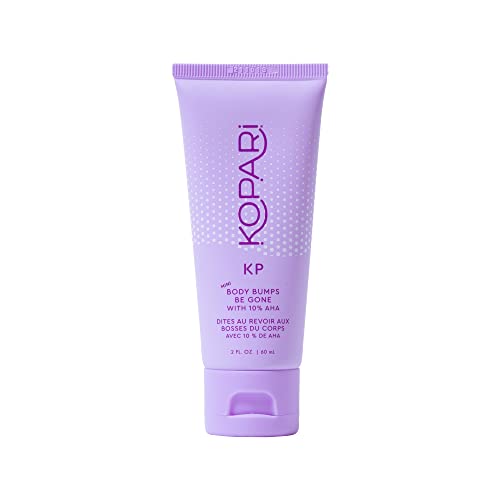 Kopari KP Scrub Full Size and Travel Size Set | Body Bumps Be Gone Scrub with 10% AHA, to Smooth Skin, Reduce Bumps, Decongest Pores, Clarifying, Gently Exfoliate & Wash | 8.45 fl oz and 2 fl oz