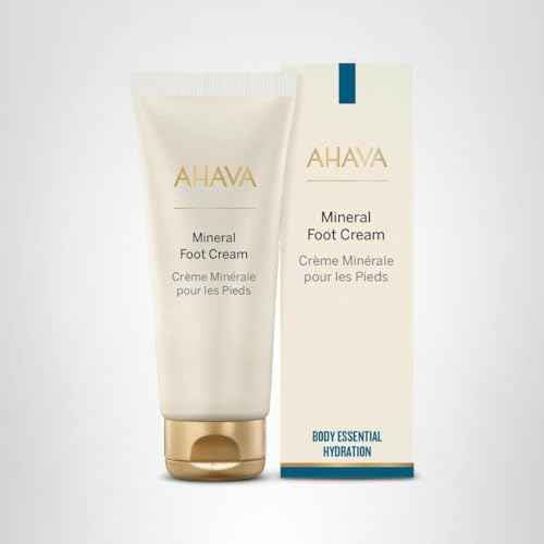AHAVA Dead Sea Water Mineral Foot Cream - Nourishes & Hydrates Dry Soles, Prevents Cracks & Irritations, with Witch Hazel Leaf, Osmoter blend, Jojoba, Avocado, Sweet Almond & Wheat Germ Oil, 3.4 Fl.Oz
