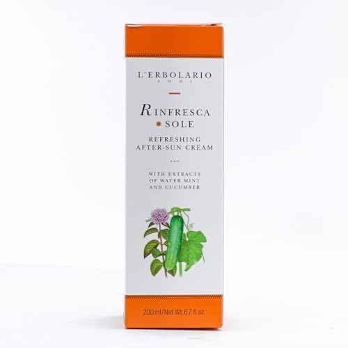 L'Erbolario Rinfresca Sole Refreshing After-Sun Cream - Light Texture - With Extracts Of Water Mint And Cucumber - Protective And Emollient Properties - Skin Is Left Nourished And Refreshed - 6.7 Oz