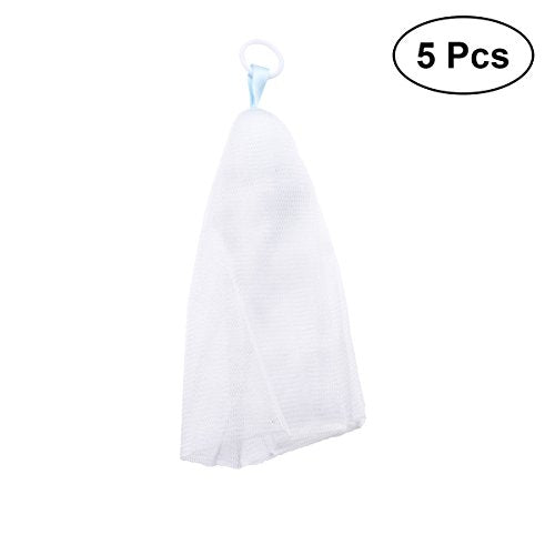 5-Pack Foaming Net Soap Maker for Facial Cleansing