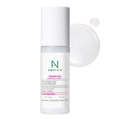 COR?ANA AMPLE:N Ceramide Shot Ampoule Mist - Hydrating Face Spray to Strengthen Skin Barrier ? Moisturizing and Skin Repairing Face Ampoule Mist to Restore Vitality, 2.7 fl.oz.