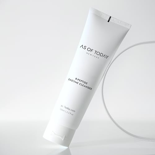 R Peptide Enzyme Cleanser | Dermatologist Tested Gentle Hydrating Face Wash with Peptides, Enzymes & Quillaja Extract | Non-Foaming Cleanser for Sensitive, Dry Skin | Clean Beauty | 3.3 fl oz