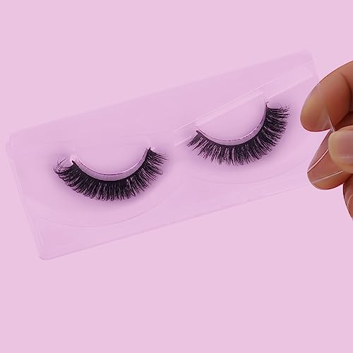 D Curl Faux Mink Lashes - 3 Pairs Russian Strip with Glue & Applicator