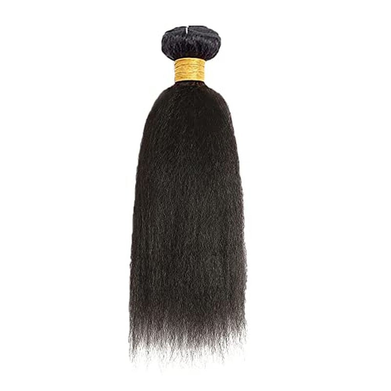 18 Inch Yaki Straight Human Hair Bundle - #1B Natural Black