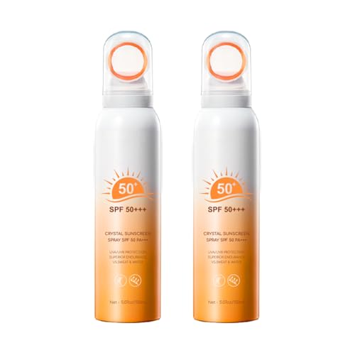 Mineral Sunscreen Spray SPF 50, 360¡Æ Mist, Broad-Spectrum UVA/UVB Protection, Lightweight & Non-Greasy, Travel Size Sunscreen Spray for Face & Body, Water & Sweat Resistant£¬5.07oz/150ml (2 pack)