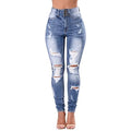 Women's High Waisted Butt Lift Stretch Ripped Skinny Jeans Juniors Distressed Button Down Jeans