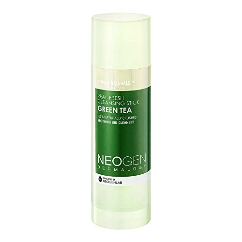 [K-Beauty] NEOGEN DERMALOGY Makeup Remover Cleansing Stick with Green Tea Extract and Leaves - Hydrating Travel Size Essential (Real Fresh Cleansing Stick Green Tea)