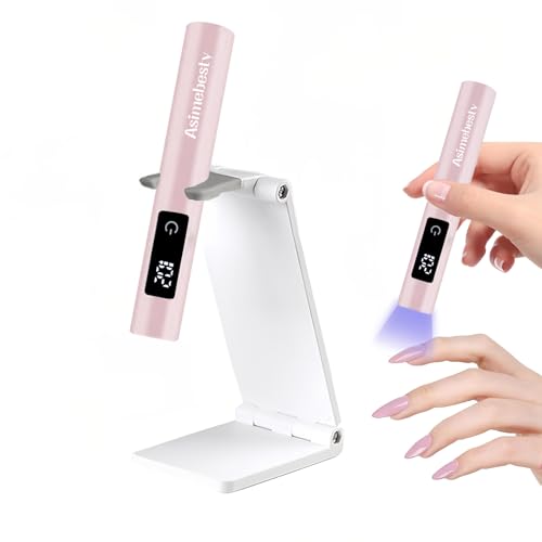 Mini UV Nail Lamp - Portable Gel Polish Dryer with Stand