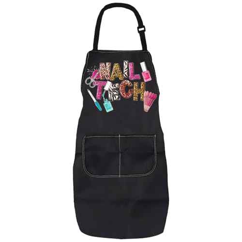 PXTIDY Nail Apron with Pockets - Waterproof Gift for Nail Techs & Salons - Adjustable