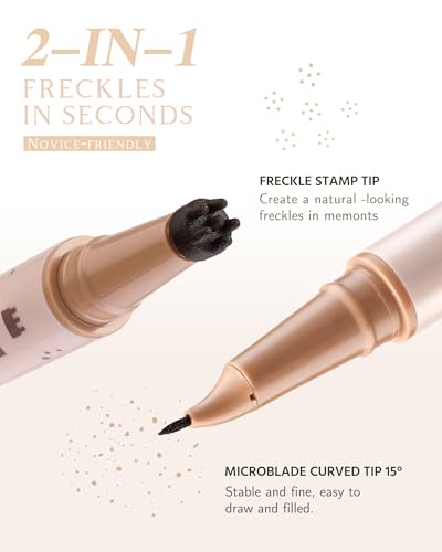 Dual Ended Freckle Pen with Multi-Size Stamp & Precise Tip
