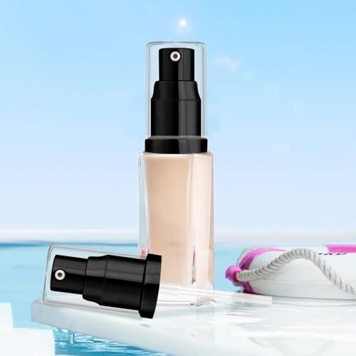 Chris.W 2Pack Foundation Pump Compatible with Maybelline Fit Me Liquid Foundation Makeup (Gold+Black)