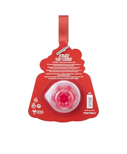 TONYMOLY Candy Cane Jelly Lip Melt – Hydrating Lip Balm, 9g