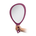 Zadro Salon Professional 10x19 Magenta Large Distortion-Free Hand Mirror with Handle