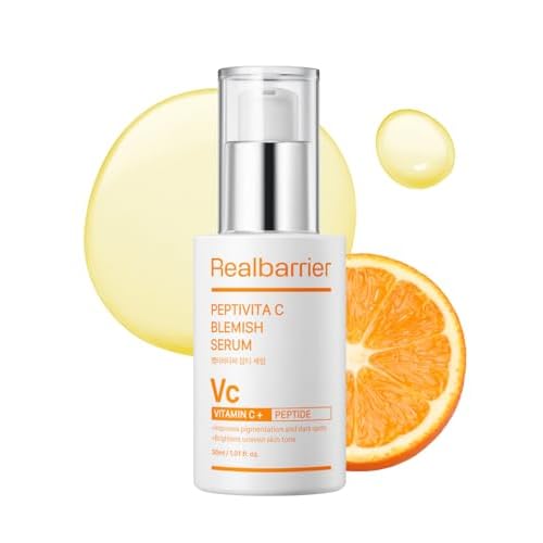 Real Barrier | Peptivita C Blemish Serum | Face Serum for Uneven Skin Tone & Smooth Texture | Vitamin C Face Care for Sensitive Skin | Facial Skin Care Products | Korean Skincare | 1.01 fl oz (30ml)