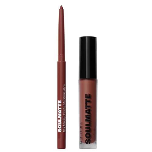 Morphe Soulmatte Lip Duo - Matte Lipstick & Lip Liner with Vitamin E, Long-Wear, Nude Shade