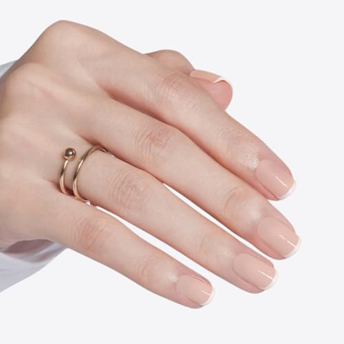 Modelones Extra Short French Tip Press On Nails - 32 Pcs Kit